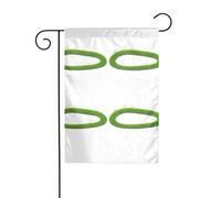 YYHWHJDE Tableau de jardin avec petits animaux sur une route d'herbe verte - Décoration de cour extérieure - Double face - 30,5 x 45,7 cm
