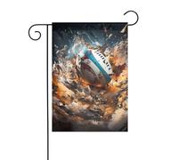 YYHWHJDE Tableau de rugby sur le feu pour jardin, décoration de cour extérieure double face, 30,5 x 45,7 cm