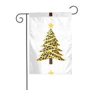 YYHWHJDE Tableau de sapin de Noël imprimé léopard pour jardin, jardin, cour, décoration double face, 30,5 x 45,7 cm