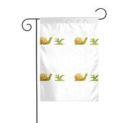 YYHWHJDE Tableau d'escargot et d'herbe - Mât de drapeau extérieur - Décoration de cour - Double face - 30,5 x 45,7 cm