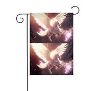YYHWHJDE Tableau Pegasus Sacré pour mât de drapeau de jardin, décoration de cour extérieure double face, 30,5 x 45,7 cm