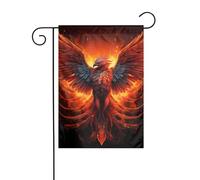 YYHWHJDE Tableau Phoenix orange rouge pour jardin, extérieur, cour, décoration double face, 30,5 x 45,7 cm