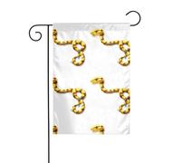 YYHWHJDE Tableau Serpent emprisonné dans des chaînes - Mât de drapeau de jardin - Décoration extérieure - Double face - 30,5 x 45,7 cm