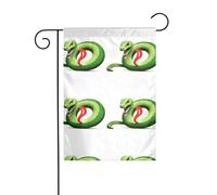 YYHWHJDE Tableau Serpent et Lettres - Mât de drapeau de jardin - Décoration extérieure - Double face - 30,5 x 45,7 cm