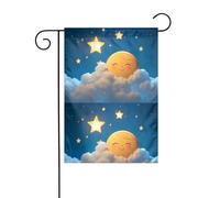 YYHWHJDE Tableau Sun Little Star - Mât de drapeau de jardin - Décoration extérieure - Double face - 30,5 x 45,7 cm
