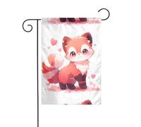 YYHWHJDE Tableau timide de petit panda pour jardin, décoration de cour extérieure double face, 30,5 x 45,7 cm