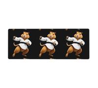 YYHWHJDE Taekwondo Capybara Tapis de souris extra large antidérapant pour clavier de jeu et bureau - Version épaisse - 30,5 x 80 cm