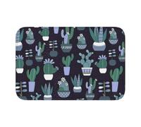 YYHWHJDE Tapis à ourlet imprimé cactus 40 x 60 cm - Couverture de bain lavable de haute qualité pour un spa bien conçu et facile à nettoyer