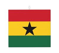 YYHWHJDE Tapis de cuisine absorbant motif drapeau du Ghana, microfibre super absorbante, antidérapant