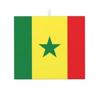 YYHWHJDE Tapis de cuisine absorbant motif drapeau du Sénégal, microfibre super absorbante, antidérapant