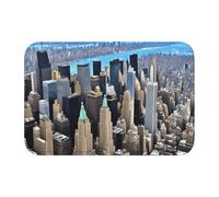YYHWHJDE Tapis de sol antidérapant et épais lavable pour salle de bain, chambre à coucher, motif paysage de New York, 40,6 x 61 cm