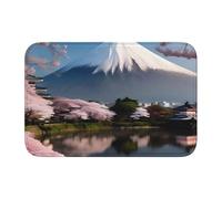 YYHWHJDE Tapis de sol antidérapant et épais Mt. Fuji au début du printemps, lavable pour salle de bain, chambre à coucher, 40,6 x 61 cm