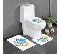YYHWHJDE Tapis de sol antidérapant pour bébé requin - Tapis de salle de bain antidérapant durable