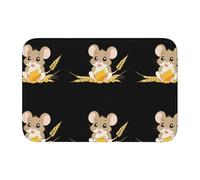 YYHWHJDE Tapis de sol en velours avec motif « The Mouse That eats Wheat » - Pour chambre à coucher, salon, dortoir, décoration de la maison