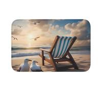 YYHWHJDE Tapis de sol épais antidérapant Motif ciel et mer Bleu 60 x 40 cm