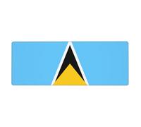 YYHWHJDE Tapis de souris avec imprimé drapeau de Sainte-Lucie - 30,5 x 80 cm - Pour ordinateurs de bureau, ordinateurs portables, ordinateurs personnels