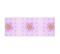 YYHWHJDE Tapis de souris extra large à cinq pétales avec motif de fleurs violettes pour ordinateur de bureau, clavier de jeu antidérapant, version épaisse, 30,5 x 80 cm