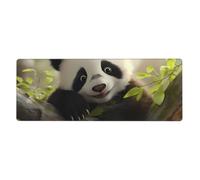 YYHWHJDE Tapis de souris extra large avec image de petit panda mignon, clavier de jeu antidérapant, version épaisse, 30,5 x 80 cm