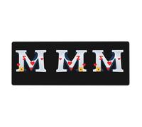 YYHWHJDE Tapis de souris extra large avec impression « Rendu l'amour des lettres » - 30,5 x 80 cm - Pour l'apprentissage des jeux au bureau