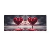 YYHWHJDE Tapis de souris extra large avec imprimé arbre d'amour 30,5 x 80 cm pour l'apprentissage des jeux au bureau