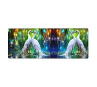 YYHWHJDE Tapis de souris extra large avec imprimé deux aigrettes pour ordinateur de bureau, clavier de jeu, version épaisse, 30,5 x 80 cm