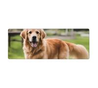 YYHWHJDE Tapis de souris extra large avec imprimé Golden Retriever, pour ordinateur, bureau, clavier de jeu, version épaisse, 30,5 x 80 cm
