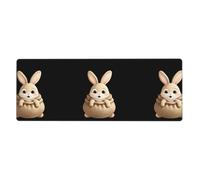 YYHWHJDE Tapis de souris extra large avec imprimé lapin dans le sac - Pour ordinateur de bureau - Clavier de jeu - Version épaisse - 30,5 x 80 cm