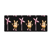 YYHWHJDE Tapis de souris extra large avec imprimé « Smiling Bread is Waving » - Version épaisse - 30,5 x 80 cm