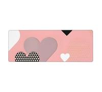 YYHWHJDE Tapis de souris extra large avec motif abstrait d'amour - Clavier de jeu antidérapant - Version épaisse - 30,5 x 80 cm