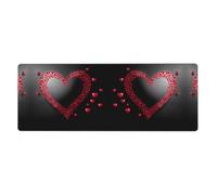 YYHWHJDE Tapis de souris extra large avec motif d'amour débordant - Clavier de jeu antidérapant - Version épaisse - 30,5 x 80 cm