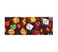 YYHWHJDE Tapis de souris extra large avec motif de dés de jeu, clavier de jeu antidérapant, version épaisse, 30,5 x 80 cm