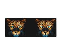 YYHWHJDE Tapis de souris extra large avec motif de guépard - Pour ordinateur de bureau - Clavier de jeu antidérapant - Version épaisse - 30,5 x 80 cm