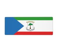 YYHWHJDE Tapis de souris extra large avec motif drapeau de la Guinée équatoriale - Pour bureau d'ordinateur - Clavier de jeu antidérapant - Version épaisse - 30,5 x 80 cm