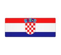 YYHWHJDE Tapis de souris extra large avec motif drapeau de la République de Croatie, forte adhérence, durable, bord de verrouillage précis 30,5 x 80 cm