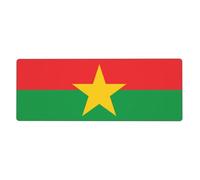 YYHWHJDE Tapis de souris extra large avec motif drapeau du Burkina Faso - Pour bureau d'ordinateur - Clavier de jeu antidérapant - Version épaisse - 30,5 x 80 cm
