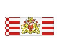 YYHWHJDE Tapis de souris extra large avec motif drapeau du Sénat de Brême - Pour bureau d'ordinateur - Clavier de jeu antidérapant - Version épaisse - 30,5 x 80 cm