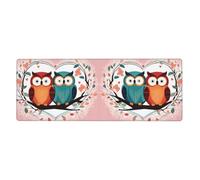YYHWHJDE Tapis de souris extra large avec motif hibou d'amour - Clavier de jeu antidérapant - Version épaisse - 30,5 x 80 cm