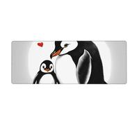 YYHWHJDE Tapis de souris extra large avec motif I Love Penguins pour ordinateur de bureau, clavier de jeu antidérapant, version épaisse, 30,5 x 80 cm