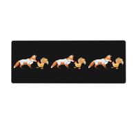 YYHWHJDE Tapis de souris extra large avec motif The Fox That Stole The Chicken pour ordinateur de bureau - Clavier de jeu antidérapant - Version épaisse - 30,5 x 80 cm