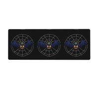 YYHWHJDE Tapis de souris extra large avec motif toile d'araignée, chauve-souris, citrouille, pour ordinateur, bureau, clavier de jeu, version épaisse, 30,5 x 80 cm