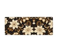 YYHWHJDE Tapis de souris extra large blanc à sept pétales et fleurs pour ordinateur de bureau, clavier de jeu, version épaisse, 30,5 x 80 cm