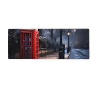 YYHWHJDE Tapis de souris extra large Motif cabine téléphonique londonienne Rouge 30,5 x 80 cm