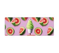 YYHWHJDE Tapis de souris extra large motif pastèque glacée pour ordinateur de bureau, clavier de jeu antidérapant, version épaisse, 30,5 x 80 cm