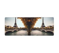 YYHWHJDE Tapis de souris extra large motif Tour Eiffel Amour Paris pour ordinateur, clavier de jeu antidérapant, version épaisse, 30,5 x 80 cm