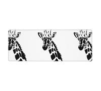 YYHWHJDE Tapis de souris Girafe - 30,5 x 80 cm - Extra large - Noir/blanc