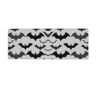 YYHWHJDE Tapis de souris gris motif chauve-souris d'Halloween extra large, clavier de jeu antidérapant, version épaisse, 30,5 x 80 cm