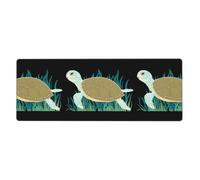 YYHWHJDE Tapis de souris imprimé tortue en jonc de mer extra large pour ordinateur, bureau, clavier de jeu, version épaisse, 30,5 x 80 cm