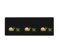YYHWHJDE Tapis de souris motif escargot et herbe - Extra large - Pour ordinateur de bureau - Clavier de jeu - Version épaisse - 30,5 x 80 cm
