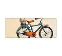 YYHWHJDE Tapis de souris rétro imprimé vélo extra large, forte adhérence, durable, bord de verrouillage précis 30,5 x 80 cm