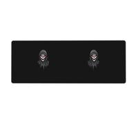 YYHWHJDE Tapis de souris sans corps avec image de fantôme aux yeux rouges, extra large, clavier de jeu antidérapant, version épaisse, 30,5 x 80 cm